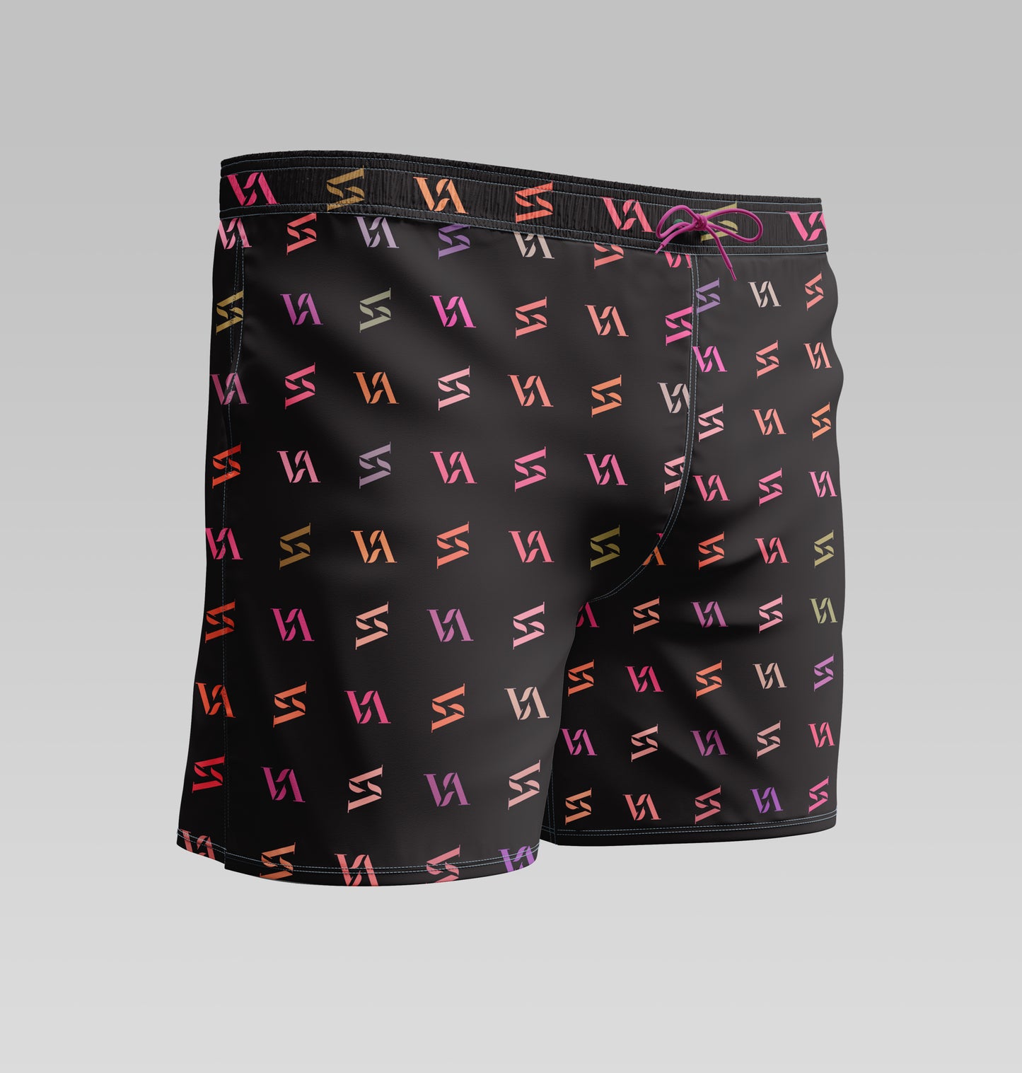 VA Pink logo swimshort