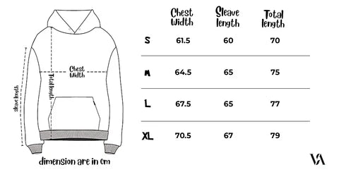 size chart hoodie